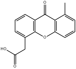 8-methylxanthen-9-one-4-acetic acid 구조식 이미지