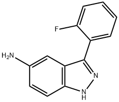 3-(2-플루오로페닐)-1H-인다졸-5-아민 구조식 이미지