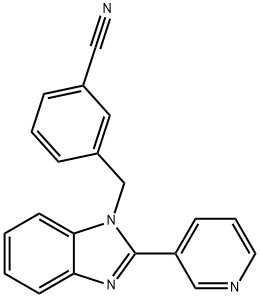 3-((2-(Pyridin-3-yl)-1H-benzo[d]iMidazol-1-yl)Methyl)benzonitrile 구조식 이미지