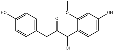 1-Hydroxy-1-(4-hydroxy-2-Methoxyphenyl)
-3-(4-hydroxyphenyl)propan-2-one Structure
