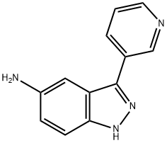 3-(피리딘-3-일)-1H-인다졸-5-아민 구조식 이미지