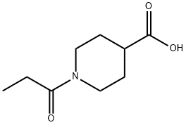 1-PROPIONYL-4-PIPERIDINECARBOXYLIC ACID 구조식 이미지