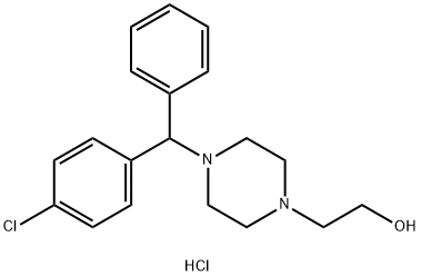4-[(4-Chlorophenyl)Phenylmethyl]-1-Piperazineethanol Hydrochloride 구조식 이미지
