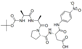 N-tert-butoxycarbonyl-alanyl-alanyl-prolyl-aspartyl-4-nitroanilide Structure