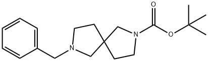 2,7-Diazaspiro[4.4]nonane-2-carboxylic acid, 7-(phenylMethyl)-, 1,1-diMethylethyl ester Structure