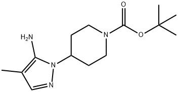 1-piperidinecarboxylic acid, 4-(5-amino-4-methyl-1H-pyrazo Structure