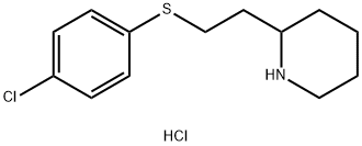 2-{2-[(4-Chlorophenyl)sulfanyl]ethyl}piperidine hydrochloride Structure