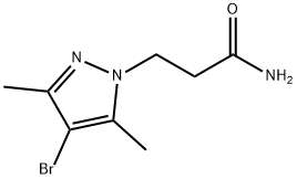 3-(4-bromo-3,5-dimethyl-1H-pyrazol-1-yl)propanamide(SALTDATA: FREE) 구조식 이미지