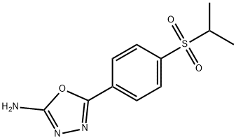 5-[4-(Isopropylsulfonyl)phenyl]-1,3,4-oxadiazol-2-amine Structure