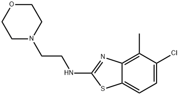 5-Chloro-4-methyl-N-(2-morpholinoethyl)benzo[d]thiazol-2-amine 구조식 이미지