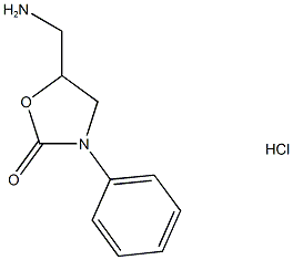 5-Aminomethyl-3-phenyl-oxazolidin-2-one hydrochloride 구조식 이미지