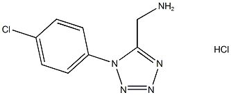 {[1-(4-Chlorophenyl)-1H-tetrazol-5-yl]methyl}amine hydrochloride 구조식 이미지