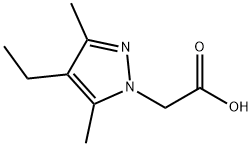 (4-에틸-3,5-디메틸-1H-피라졸-1-일)아세트산(염금데이터:무료) 구조식 이미지