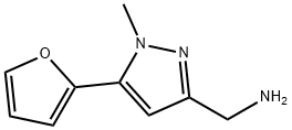 C-(5-Furan-2-yl-1-methyl-1H-pyrazol-3-yl)-methylamine Structure