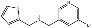 1-(5-브로모피리딘-3-일)-N-(티오펜-2-일메틸)메탄아민 구조식 이미지