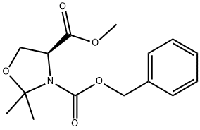 (S)-3-BENZYL 4-METHYL 2,2-DIMETHYLOXAZOLIDINE-3,4-DICARBOXYLATE Structure