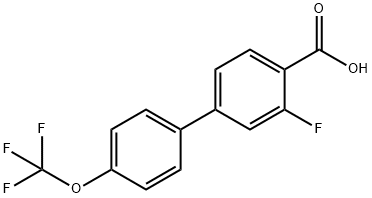 2-Fluoro-4-(4-trifluoromethoxyphenyl)benzoic acid Structure