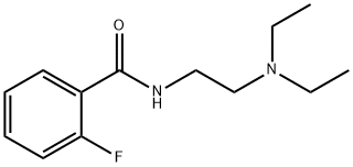 N-[2-(디에틸아미노)에틸]-2-플루오로벤즈아미드 구조식 이미지