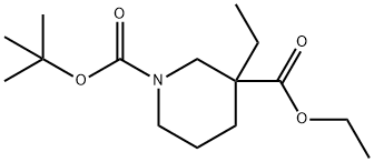 에틸1-Boc-3-에틸피페리딘-3-카르복실레이트 구조식 이미지