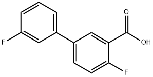 5-(3-플루오로페닐)-2-플루오로벤조산 구조식 이미지