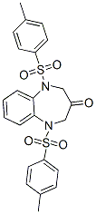 1,2,4,5-Tetrahydro-1,5-bis[(4-methylphenyl)sulfonyl]-3H-1,5-benzodiazepin-3-one Structure