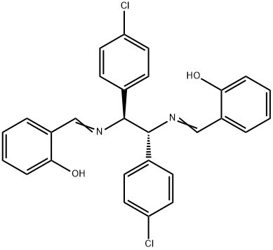 페놀,2,2”-[[1,2-BIS(4-클로로페닐)1,2-에탄디일]BIS(니트릴로메틸리딘)]BIS-R,S 구조식 이미지