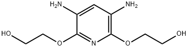 2,6-비스(2-하이드록시에톡시)-3,5-피리딘다이아민 및 그 염산염 구조식 이미지