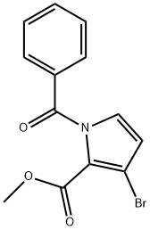 메틸1-벤조일-3-브로모-1H-피롤-2-카르복실레이트 구조식 이미지