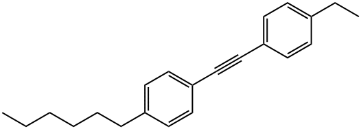 1-Ethyl-4-[2-(4-n-hexylphenyl)ethynyl]benzene 구조식 이미지