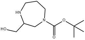 tert-부틸3-(히드록시메틸)-1,4-디아제판-1-카르복실레이트 구조식 이미지