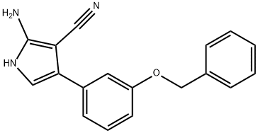2-aMino-4-[3-(benzyloxy)phenyl]-1H-pyrrole-3-carbonitrile 구조식 이미지