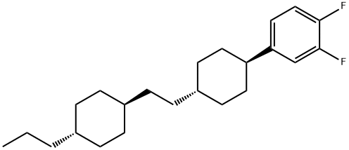 1,2-Difluoro-4-[trans-4-[2-(trans-4-propylcyclohexyl)ethyl]cyclohexyl]benzene 구조식 이미지