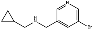 1-(5-브로모피리딘-3-일)-N-(사이클로프로필메틸)메탄아민 구조식 이미지