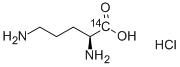 L-오르니틴-카르복시-14C염화물 구조식 이미지