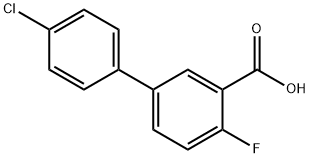 5-(4-클로로페닐)-2-플루오로벤조산 구조식 이미지