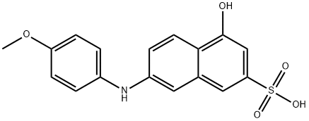 4-hydroxy-7-[(4-methoxyphenyl)amino]naphthalen-2-sulphonic acid Structure