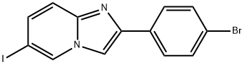 2-(4-BROMOPHENYL)-6-IODOIMIDAZO(1 2-A)P& 구조식 이미지