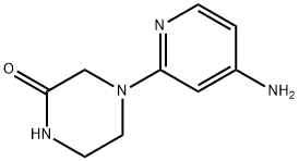 2-Piperazinone, 4-(4-amino-2-pyridinyl)- Structure