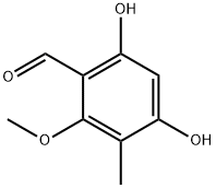 4,6-Dihydroxy-2-methoxy-3-methyl benzaldehyde Structure