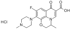 Ofloxacin hydrochloride 구조식 이미지