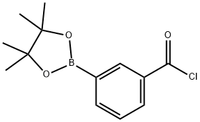 3-(4,4,5,5-테트라메틸-1,3,2-디옥사보롤란-2-일)벤조일클로라이드 구조식 이미지