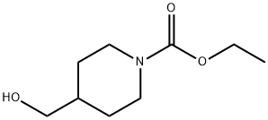 N-에톡시카르보닐-4-피페리딘메탄올 구조식 이미지