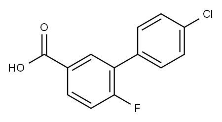 3-(4-Chlorophenyl)-4-fluorobenzoic acid Structure