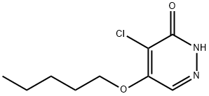 4-클로로-5-(펜틸옥시)피리다진-3(2H)-온 구조식 이미지