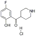 (5-Fluoro-2-hydroxyphenyl)(piperidin-4-yl)methanone hydrochloride Structure