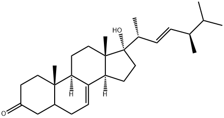 ergosta-7,22-dien-17-ol-3-one Structure