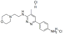 6-(4-aminophenyl)-4-methyl-N-(2-morpholin-4-ylethyl)pyridazin-3-amine dihydrochloride 구조식 이미지