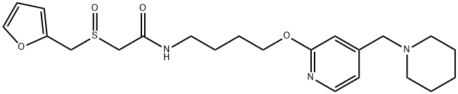 2-[(2-FuranylMethyl)sulfinyl]-N-[4-[[4-(1-piperidinylMethyl)-2-pyridinyl]oxy]butyl]acetaMide 구조식 이미지