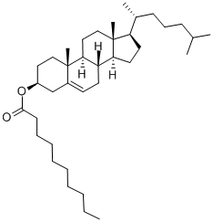 [(3S,9S,10R,13R,14S,17R)-10,13-Dimethyl-17-[(2R)-6-methylheptan-2-yl]-2,3,4,7,8,9,11,12,14,15,16,17-dodecahydro-1H-cyclopenta[a]phenanthren-3-yl] decanoate 구조식 이미지