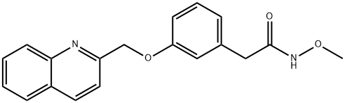 methyl 3-(2-quinolinylmethoxy)benzeneacetohydroxamate Structure